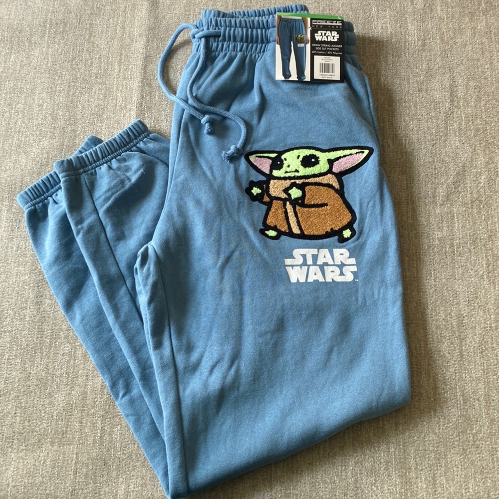 Star Wars Drawstring blue Jogger Size Large NWT